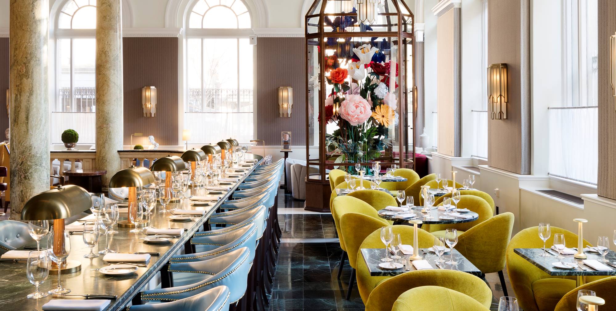 Inside Louis Vuitton's café and restaurant